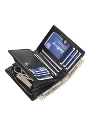 Men's wallet made of polyurethane leather, classic men's wallet for keeping cards, high quality