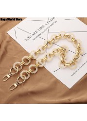 Fashion Woman Brand Handbag Accessory Chain Detachable Replacement Shoulder Strap Women DIY Shoulder Clutch Resin Chains