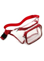 Women Transparent Waist Fanny Pack Belt Bag Travel Hip Bum Wallet Small Chest Phone Pouch