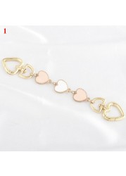 1pc Heart-shaped Bag Extension Chain Strap Handbag Shoulder Strap All-match Bag Accessories with Hanging Buckle Exquisite Decor