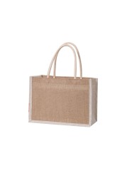 Jute Tote Bags Burlap Handbag Reusable Beach Grocery Shopping Bag With Handle Large Capacity For Women Girls