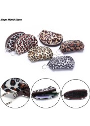 2pcs Mini Wallet Peach Heart Zip Wallet Women Clutch Bag Coin Purse Wallet Leopard Leopard Random