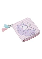 New Cartoon Unicorn Women's Wallet Coin Purse Students Kids Small Zip Zero Purse Card Holder Wallet Women Fashion Ladies