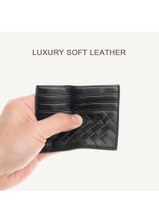 100% Leather Credit Card Men Ultra-thin Brand Business Card Multiple Card Slots Anti Degaussing Simple Women Card Bags