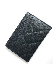 High Quality New Caviar Credit Card Holder Women Card Wallet Real Leather Small Wallet Free Shipping