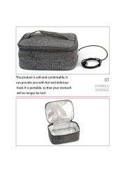 USB Heating Lunch Box Insulation Bag Outdoor Picnic Desk Electric Heated Food Storage Portable Lunch Bag Camping Bag