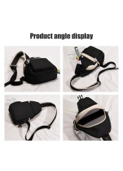 Women INS Fashion Shoulder Bag Messenger Bag Teenager School Crossbody Bags Canvas Canvas Chest Bag for Female Sports Travel Package