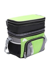 Double layer ice pack waterproof and leak-proof insulation bag multifunctional nylon cloth portable lunch bag fresh lunch box