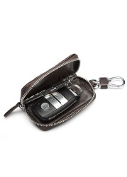 Luxury Mini Car Key Bag Men Keychain Keys Case Leather Auto Key Wallet Zipper Keychain Cover Bag Bag Men Wallet