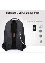 Crossten 17 Inch Durable Laptop Backpack 45L Travel Bag College Book Bag USB Charging Port Water Resistant Swiss-Multifunction