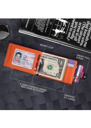 DIENQI Carbon Fiber RFID Men Wallets Money Bag Slim Thin Card Wallet Men Luxury Male Small Short Wallet Bi-fold Vallet Billfold