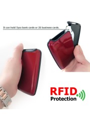 2021 RFID Anti-theft Credit Card Holder Portable Mini Wallet Purse Women Men Business Travel Bank Card Safety Protection