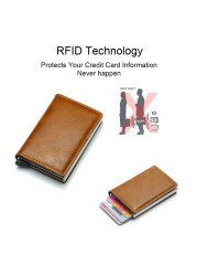 Carbon Fiber Rfid Card Holder Men Wallets Money Bag Male Vintage Black Male Wallet 2021 Leather Small Small Slim Wallets Wallets