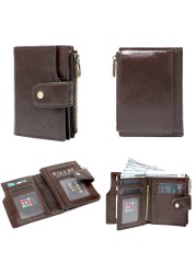 Smart Anti-lost Wallet GPS Log Wallet for Men Genuine Leather Wallets Bluetooth Short Credit Card Holders Coin Purse