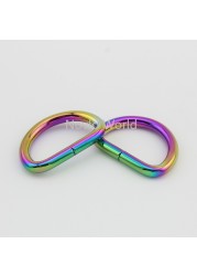 Heavy Duty Metal Sewing Rings, Rainbow Open D-Ring Belt Rings, 10-50 Pieces, Full Size 10-13-15-25-32-38mm, For Sewing Wholesale