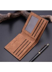 2022 minimalist men's wallet small wallet youth retro ultra-thin men's cross section wallet men's wallet wholesale price