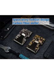 Men's Carbon Fiber Wallet Card Holder Space Design Simple Rfid Card Holder Card Holder