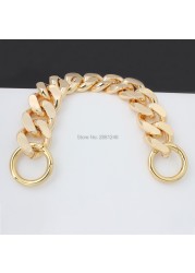 30mm 1-5pcs gold chain aluminum thick bag lightweight bags strap bag parts DIY handles accessory handbag straps bag