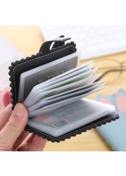 PU Leather 26 Men and Women Business Card Holder Rabbit Ear Business ID Card Holder Bag Bank Card Holder Card Holder Gift Card Holder