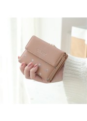 2021 Cartoon Leather Women Pocket Wallet Ladies Clutch Purse Women Short Card Holder Cute Girls Purse Cartera Mujer Coin Bag