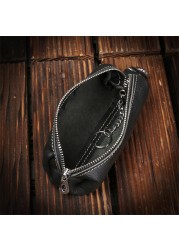 Fashion Genuine Cowhide Leather Key Bag for Men and Women High Quality Key Holder Small Business Key Case for Women Wallet