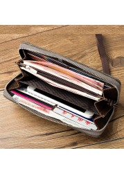 Men's Faux Leather Wallet Casual Pocket New Style Wallet Craft Design Card Holder Detachable Handbag for Men