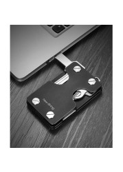 Newring Key Case Money Clip Metal Wallet ID Card Holder Money Holder With Bottle Opener Anti-theft Multifunction Card Wallet