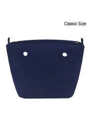 Classic Mini Size Waterproof Solid Canvas Insert Inner Liner Insert Zipper Pocket For Obag O Bag Silicone Handbag Bag