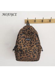 Daily Women Large Capacity Shopping Student Bags Zebra Leopard Printing School Bags Zipper Shoulder Backpack