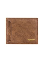 Men's Wallet Purse Money Bag Fashion PU Soft Leather Male Small Wallet Card Holder Hasp Coin Pocket Slim Wallet Wallet Men