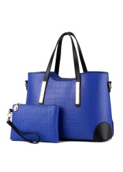 YINGPEI - Women's Vintage Shoulder Bag, Top-Handle Bag, Composite Crocodile Pattern, Leather Wallet