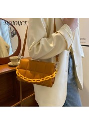 Women Shoulder Bags Fashion PU Leather Underarm Bags Pure Color All-Match Lattice Style Shopping Bags Designer Clutch