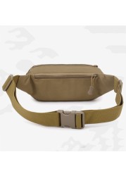 Men Fanny Pack Chest Shoulder Bag with 3 Pockets Nylon Unitary Waist Bag