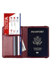 USA USA RFID Men Passport Wallet Cover Holder