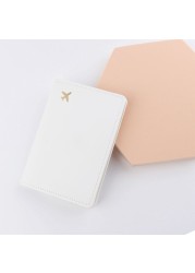 Unisex Simple Passport Holder Protector Cover Wallet PU Card Case Holder Travel Document Organizer Storage With Card Slot