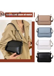 Simple female square armpit bags small pure color shopping underarm bag ladies single wide strap shoulder bags