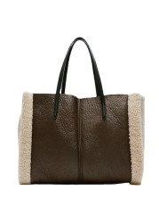 Chicaca Large Tote Bag Luxury Faux Fur Women Handbags Elegant Women Handbags Soft Plush Bag Winter Warm 2022