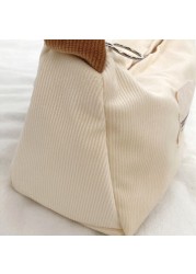 Women's Shoulder Bags 2022 Corduroy Shopper Bags Girls Fashion Casual Bags Vintage Cute Sweet Scruss Shoulder Strap Hobo Bags