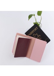 Portable Bride Groom Travel Passport Credit Card Holder Men Women Honeymoon Leather Passport Protector Organizer Cover