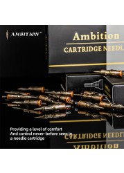 Aspiration tattoo cartridge needles 20pcs round curved magnum medium taper 5rm 7rm 9rm 11rm 13rm 15rm 17rm 19rm 21rm 23rm