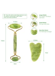 Natural Facial Massager Gua Sha Scraper Double Headed Jade Roller Jade Roller Skin Care Rose Quartz Face Massager Face Lifting Health Beauty Tools