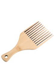 Anti-Static Natural Bamboo Hair Pick Comb Scalp Massage Long Tooth Detangling Combs Afro Lifting Hair Styling Accessories