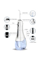 AZDENT HF-5 عن طريق الفم الري المحمولة المياه قطن الأسنان USB قابلة للشحن المياه النفاثة الخيط خلة أسنان 5 طائرة تلميح 300 مللي 3 نماذج