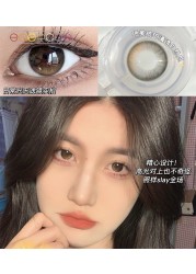 EASYCON sun moon mini contact lenses for eyes yearly brush kits exclusive 2pcs/pair simple circle soft contact lenses