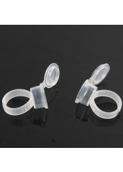 Disposable Tattoo Ink Ring Cups Permanent Makeup Accessories Microblading Ring Pigment Cup/Lid Tattoo Glue Holder