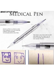 Hot 1 Set Surgical Eyebrow Skin Tattoo Marker Pen Accessories Tool With Measuring Ruler