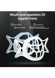 5/1pcs 3D Face Mask Bracket Face Inner Support Frame Tpr/Silicone Mouth Mask Bracket Reusable Holder Breathing Comfortable