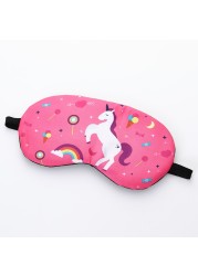 Cartoon Unicorn Sleep Mask Cool Breathable Men Women Lovely Shading Sleeping Eye Mask Adult Children Sleeping Aid Eye Patches Cover