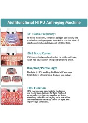 New High Intensity Focused Ultrasound Ultrasound Machine RF Fadiofrecuencia EMS Microcurrent Lift Firm Skin Tightening Wrinkle Skin Care Product