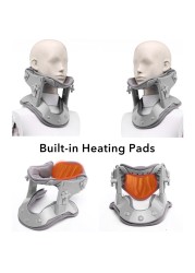 Warm Neck Stretch Cervical Collar Hot Traction Compression Adjust Vertebrae Support Spinal Massage Health Care Pain Relief